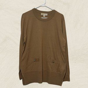 Michael Kors Large Tan Women's Long Sleeve Sweater